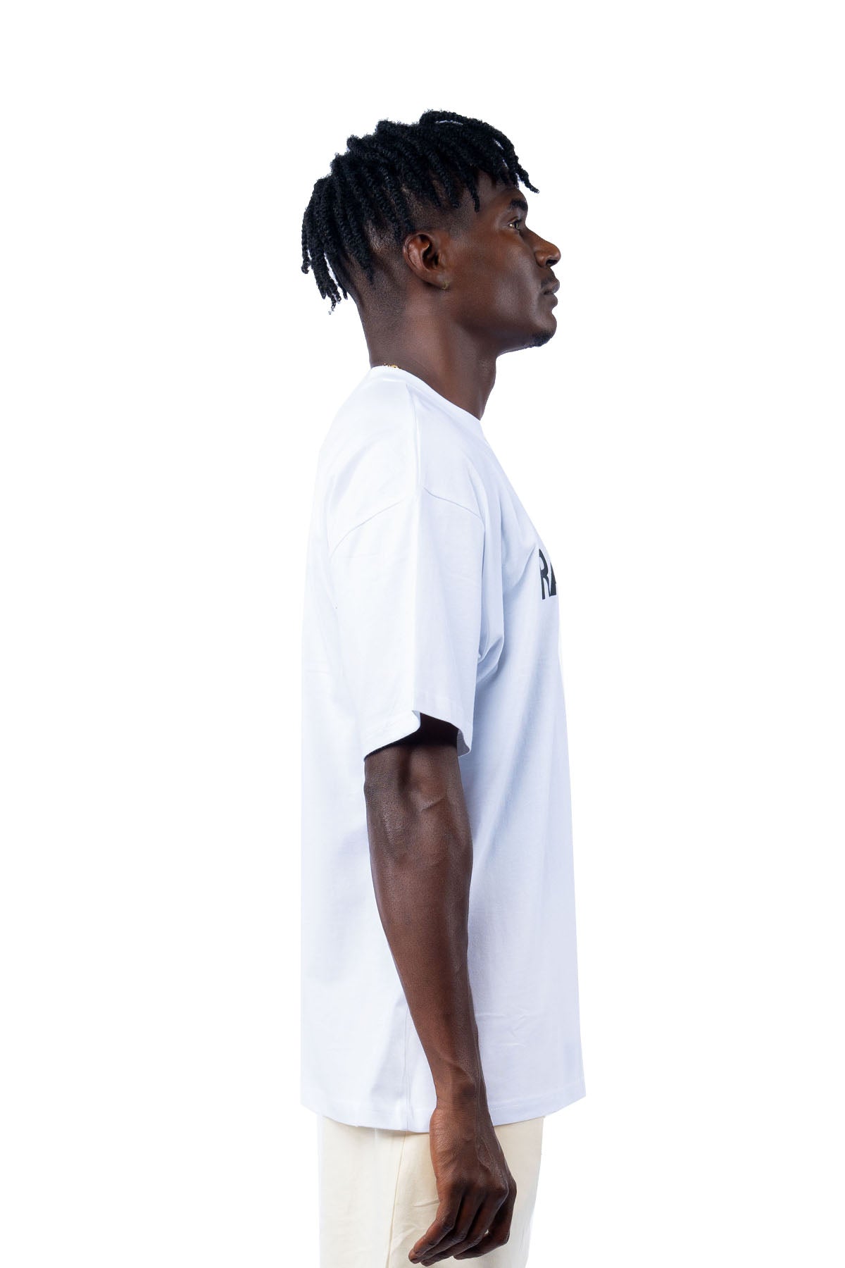 Men 007 RAWYALTY Black Rubberized Oversize T-Shirt