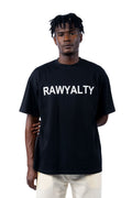 Men 007 RAWYALTY White Rubberized Oversize T-Shirt
