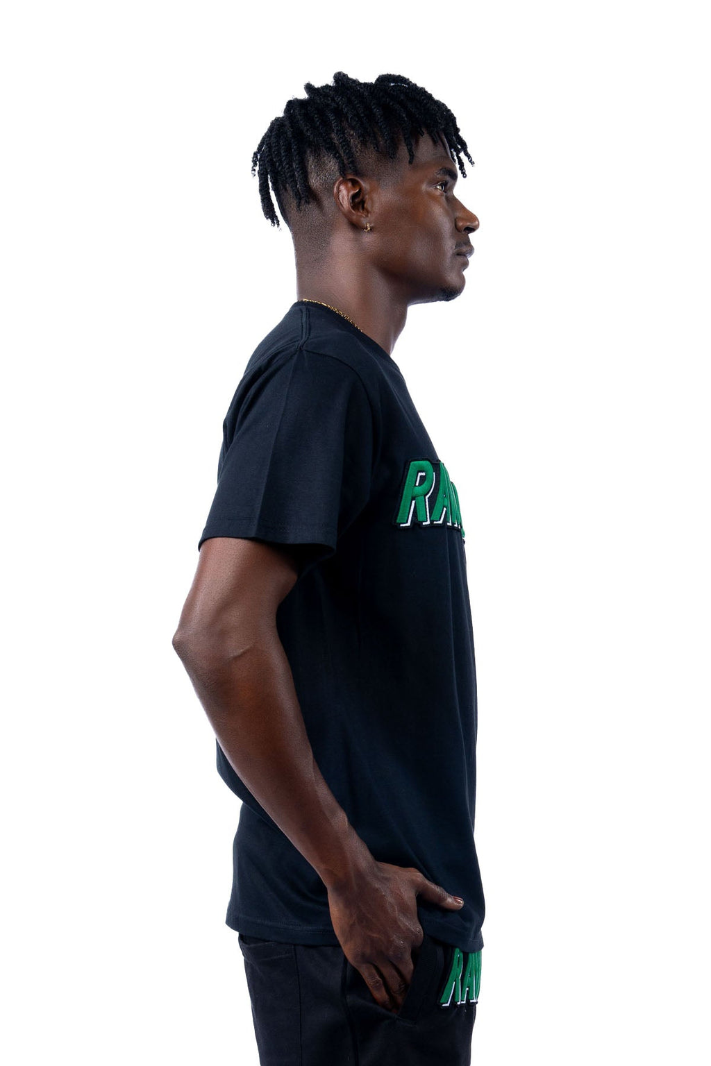 Men 004 RAWYALTY Green 3D Embroidery T-Shirt