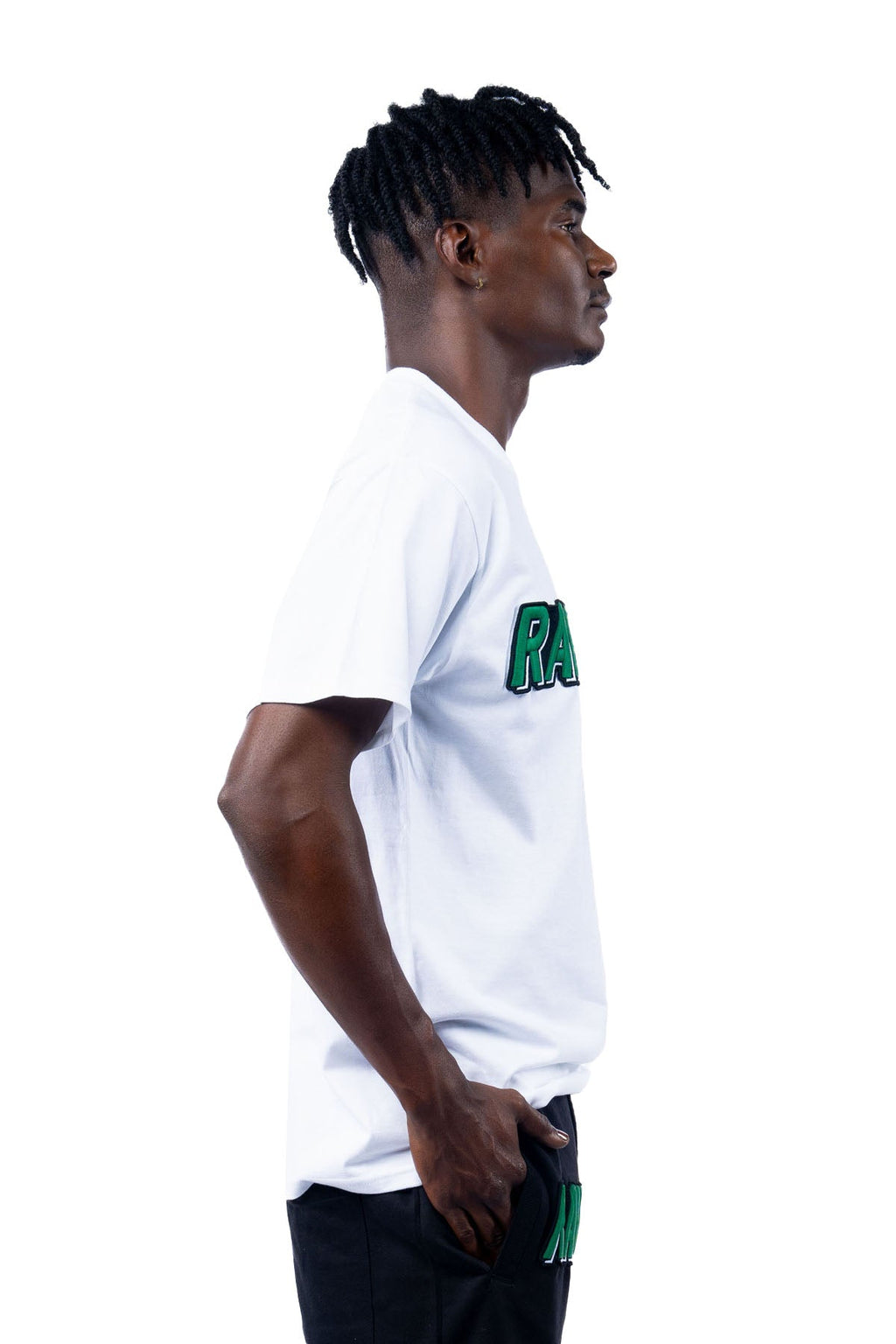 Men 004 RAWYALTY Green 3D Embroidery T-Shirt