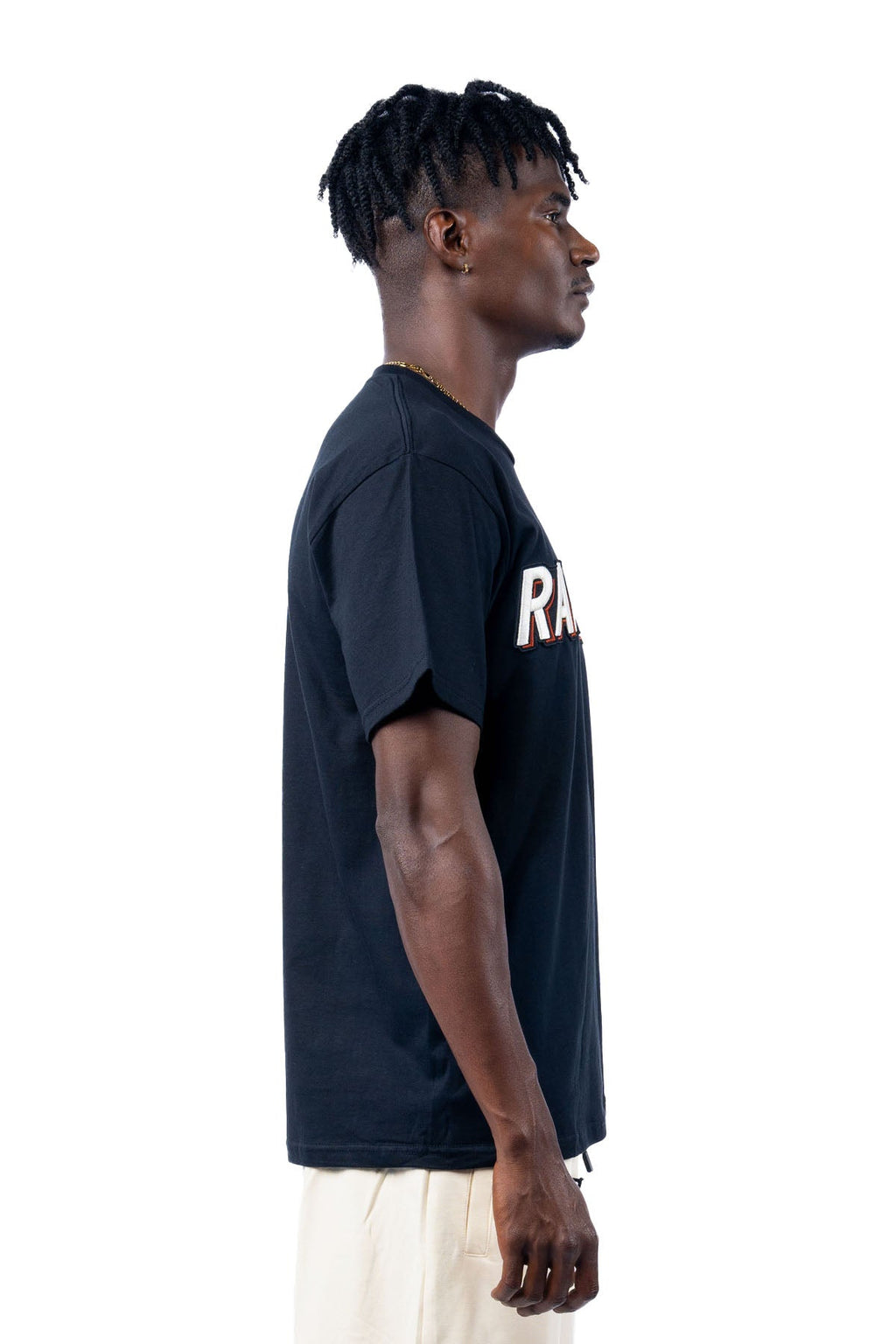 Men 004 RAWYALTY White 3D Embroidery T-Shirt