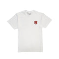 Men 3D Stitch Logo Red Embroidery Crew Neck T-Shirt