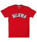 Men BELIEVER Chenille Crew Neck - Red