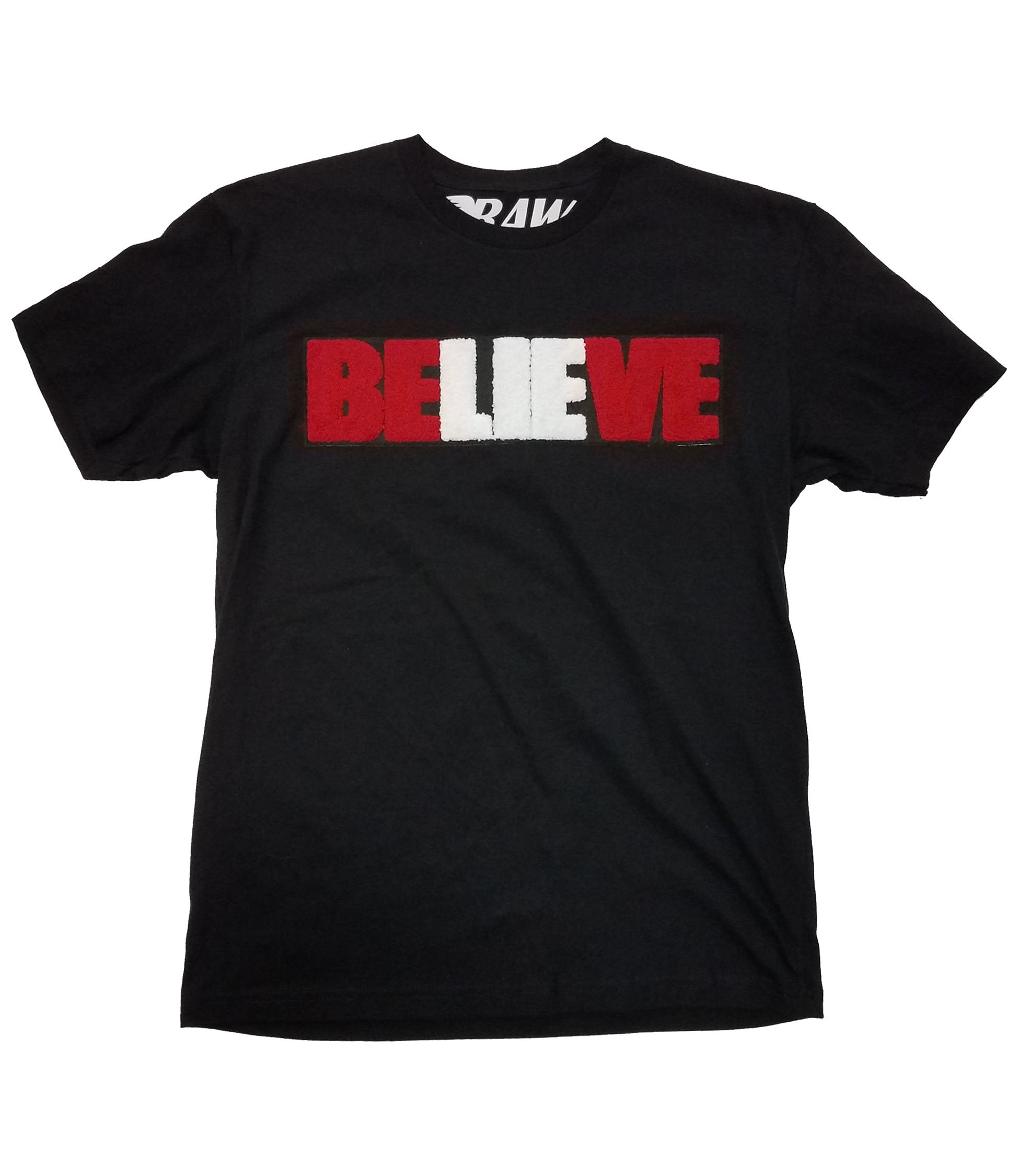Men BELIEVE Chenille Crew Neck - Black