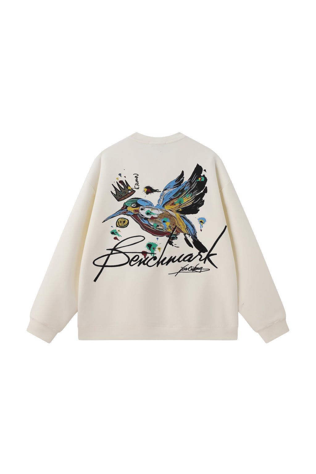 Men Black Label "BIRD CROWN" Crew Neck