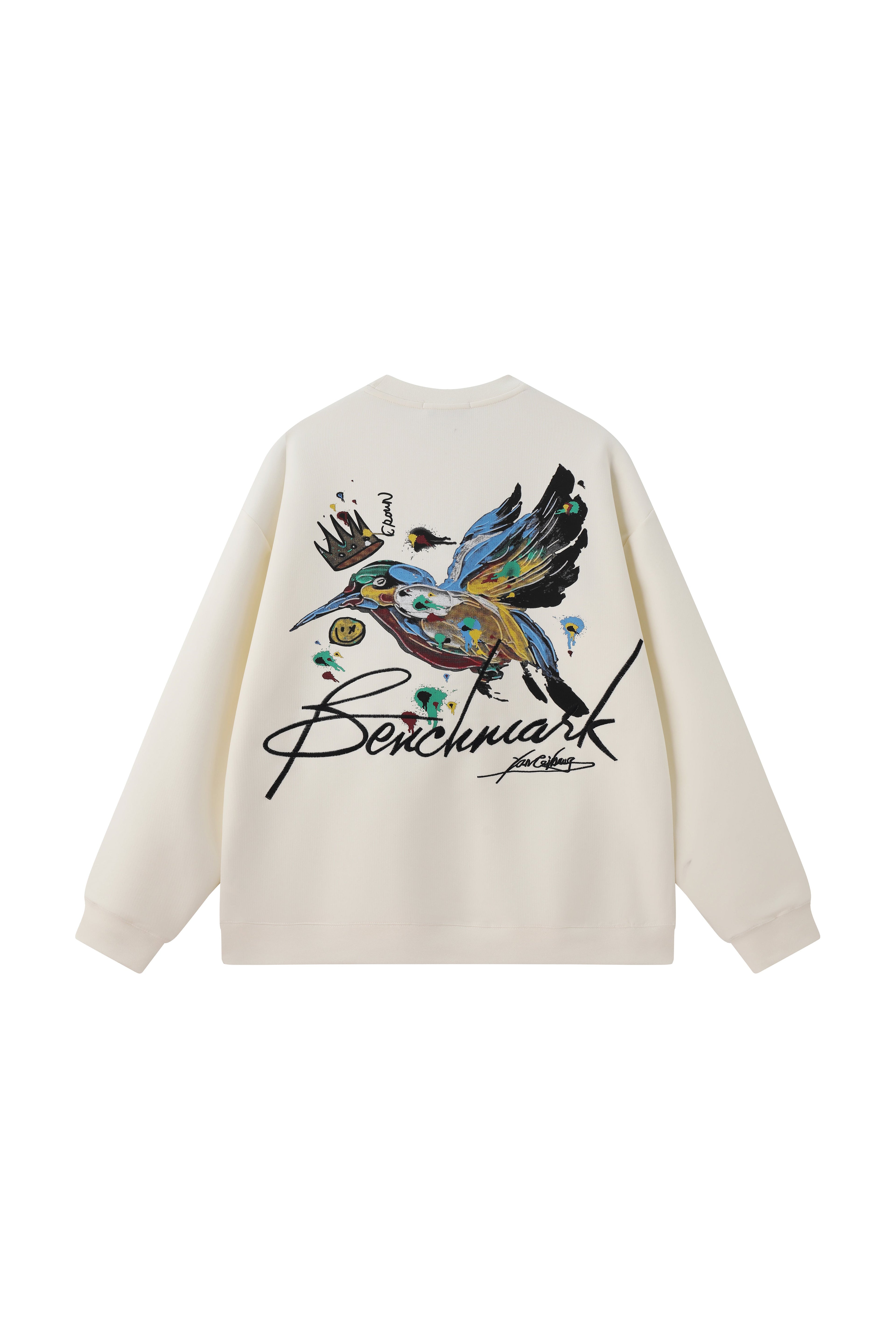 Men Black Label "BIRD CROWN" Crew Neck